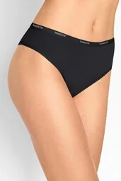 Figi damskie typu brazyliany z bawełny organicznej i włókna bambusowego czarne Julia Marilyn - Majtki damskie - miniaturka - grafika 1