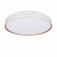 Lampy sufitowe - MONTANA LAMPA SUFITOWA PLAFON BIAŁY+ZŁOTY 24W LED 40 CM KLOSZ BIAŁY - miniaturka - grafika 1