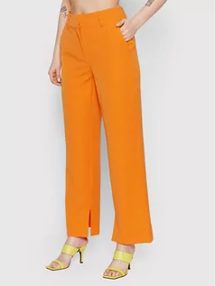 Spodnie damskie - Yas Spodnie materiałowe Malabo 26027077 Pomarańczowy Relaxed Fit - grafika 1