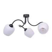 Lampy sufitowe - Bella lampa sufitowa 3xE27 czarna/biała K-5185 - miniaturka - grafika 1