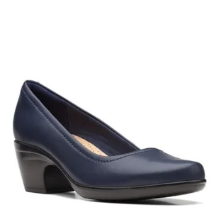 Clarks Emily Belle [Navy Leather] - Rozmiar 40 - Półbuty damskie - miniaturka - grafika 1