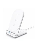 Ładowarki do telefonów - aukey Ładowarka bezprzewodowa LC-A2 2w1 Qi 10W USB-C Biała - miniaturka - grafika 1