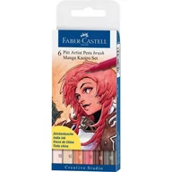 Flamastry - Faber-Castell Pisaki artystyczne Faber Castell - PITT ARTIST PEN MANGA - Kaoiro Set - zestaw 6 szt 167134 - miniaturka - grafika 1