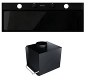 Okapy kuchenne - Okap szafkowy (wkład) GLOBALO Fluxime 90.1 Black + Turbina TW 1.2 - miniaturka - grafika 1