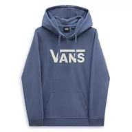 Bluzy damskie - Vans Damska bluza z kapturem Wm Drop V Logo Bluza z kapturem, Vintage Indigo, XS, Vintage indygo, XS - miniaturka - grafika 1