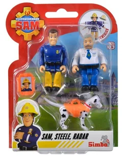 Strażak Sam, 2 figurki  IV, Sam+Steele+Radar - Figurki dla dzieci - miniaturka - grafika 1