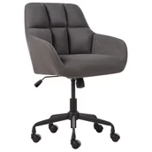 Fotele i krzesła biurowe - Beliani Krzesło obrotowe PALMDALE Szary - miniaturka - grafika 1