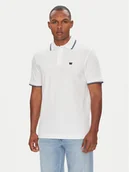 Koszulki męskie - Wrangler Polo 112365466 Biały Regular Fit - miniaturka - grafika 1