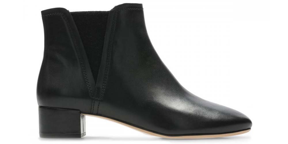 Botki Clarks Orabella Ruby czarne skórzane 36