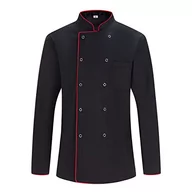 Kurtki męskie - Misemiya - Męska kurtka szefa kuchni - Męska kurtka szefa kuchni - Mundur dokujący -Nr ref. 8421B, Kurtka kuchenna 682b - Czarna, L - miniaturka - grafika 1