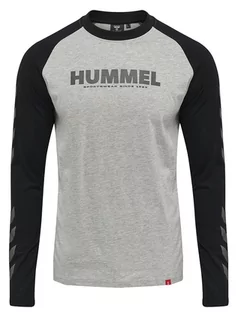 Koszulki męskie - Hummel Koszulka "Legacy" w kolorze czarno-szarym - grafika 1