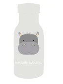 Sztućce dla dzieci - Villa d´Este Butelka termiczna "Hippo" w kolorze szaro-białym - 420 ml - miniaturka - grafika 1