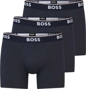 BOSS Bokserki męskie Power Trunk dłuższy krój bawełna stretch 3-pak XL 3xciemnoniebieski - Majtki męskie - miniaturka - grafika 1
