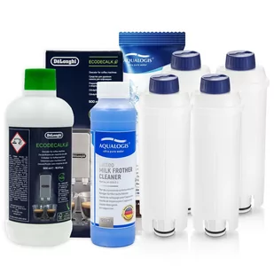 Zestaw Delonghi Aqualogis AL-S002 4szt, Odkamieniacz EcoDecalk 500ml, Latteo 250ml - Akcesoria i części do ekspresów do kawy - miniaturka - grafika 1