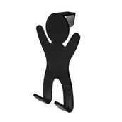 Wieszaki łazienkowe - Wieszak podwójny CITY czarny - miniaturka - grafika 1