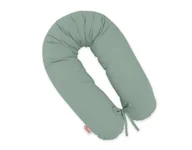 Poduszki do karmienia - Poduszka ciążowa Longer dla kobiet w ciąży do spania + zdejmowana poszewka - Szałwia - miniaturka - grafika 1