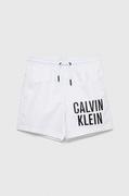 Spodnie i spodenki dla chłopców - Calvin Klein Jeans szorty kąpielowe dziecięce kolor biały - miniaturka - grafika 1