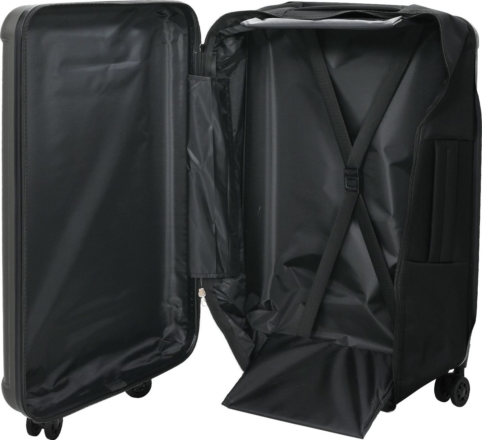 vidaXL Składana walizka twarda 24 '' Ciemnoszara 43x27x66 cm ABS