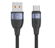 Kable USB - USAMS SJ631USB01 USB do USB-C 2m Czarny - miniaturka - grafika 1