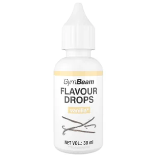 GymBeam Flavor Drops, krople aromatyzujące, vanilla, 30 ml - Soki i napoje niegazowane - miniaturka - grafika 1