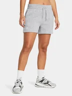 Spodenki damskie - Under Armour Szorty sportowe Rival Fleece Short 1382723-011 Szary Loose Fit - miniaturka - grafika 1