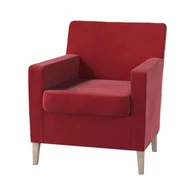 Pokrowce na meble - Dekoria pl pl Pokrowiec na fotel Karlstad intensywna czerwień 61 x 56 x 80 cm Velvet 621-704-15 - miniaturka - grafika 1