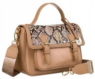 Torebki damskie - Torebka damska listonoszka mała torba na ramię panterka odpinany pasek - miniaturka - grafika 1