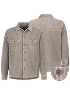 Koszule męskie - Eight2Nine Koszula sztruksowa w kolorze szarobrązowym - miniaturka - grafika 1