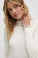 Swetry damskie - Pepe Jeans sweter IZABEL TURTLENECK damski kolor beżowy  PL702224 - miniaturka - grafika 1