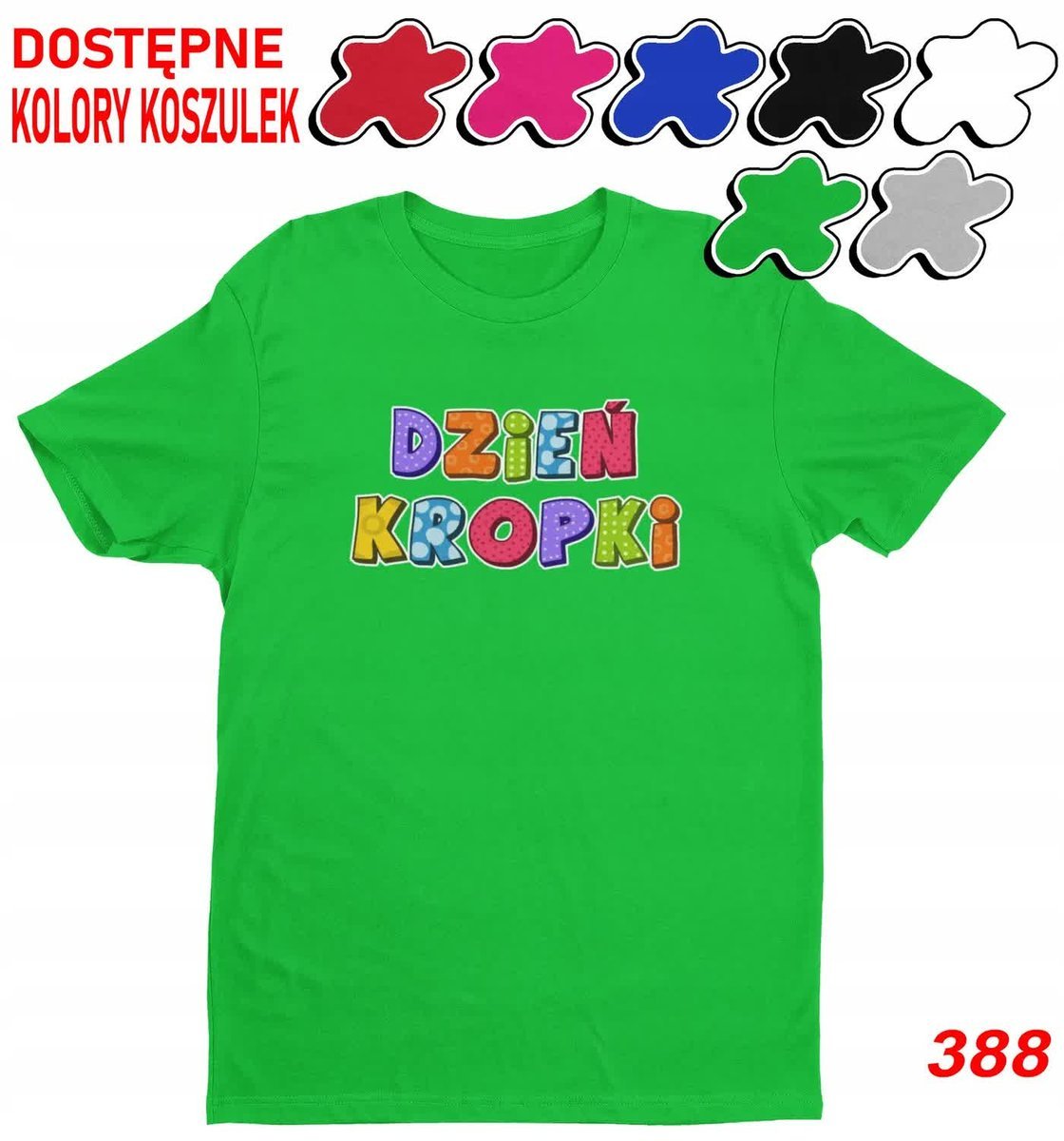 Dziecięca Koszulka Z Nadrukiem Kropki Duży Wybór -M 134-140