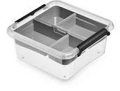 Pudła i pojemniki do przechowywania - ORPLAST Organizer z Pokrywką i 4 Przegródkami Pojemnik SimpleStore 0,85 L - miniaturka - grafika 1