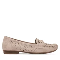 Mokasyny damskie - Mokasyny Rieker 40068-61 Beżowy - miniaturka - grafika 1