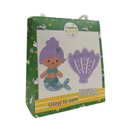 Prace ręczne dla dzieci - Zestaw do szycia syrenka i muszelka w fioletowych kolorach - miniaturka - grafika 1