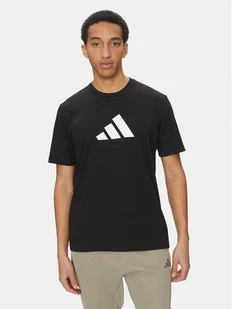 adidas T-Shirt Future Icons 3 Bar Logo JI8770 Czarny Regular Fit - Koszulki męskie - miniaturka - grafika 1