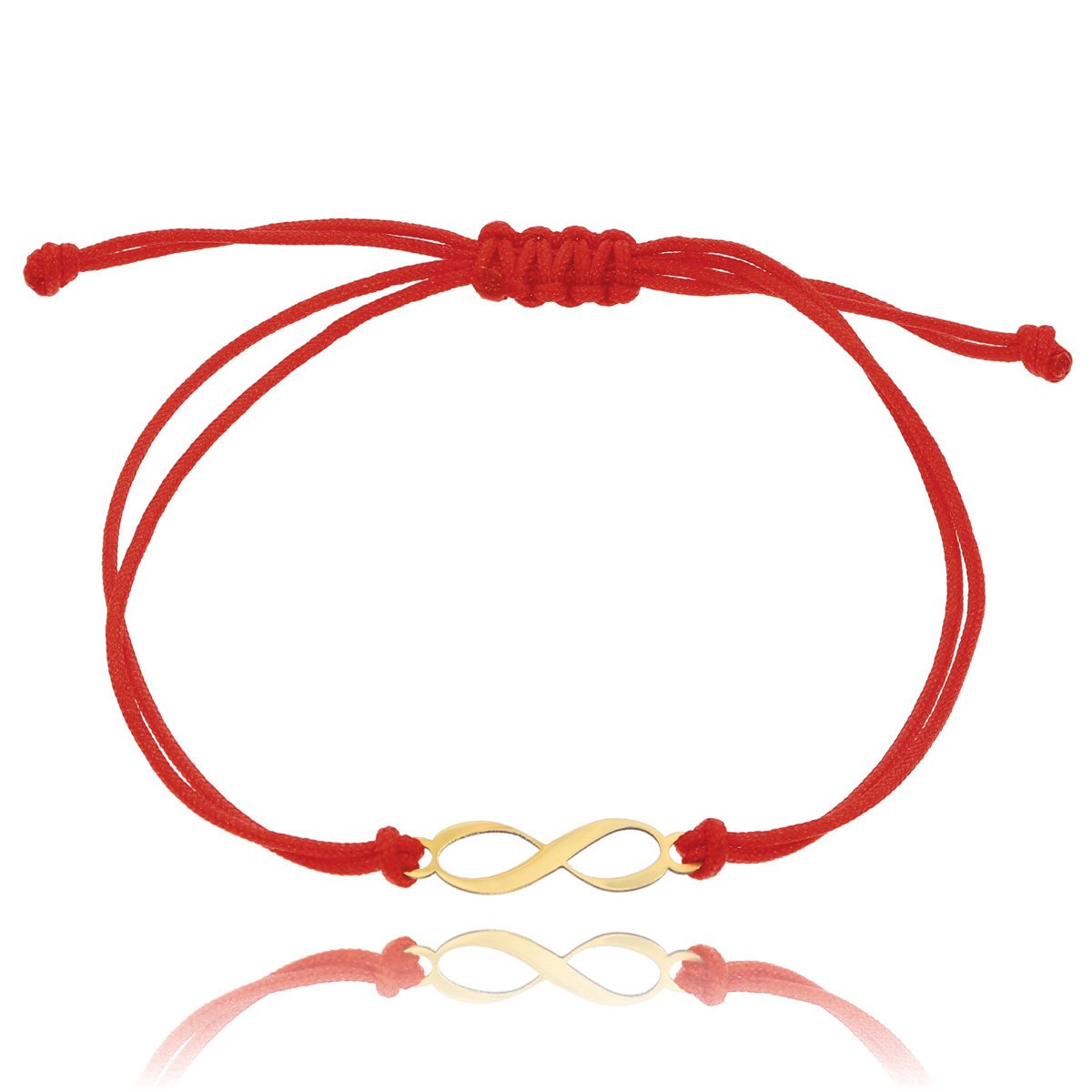 Bransoletka czerwony sznurek nieskończoność pr. 585