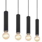 Lampy sufitowe - Globo Marion 15499-4H lampa wisząca zwis 4x60W E27 czarna - miniaturka - grafika 1