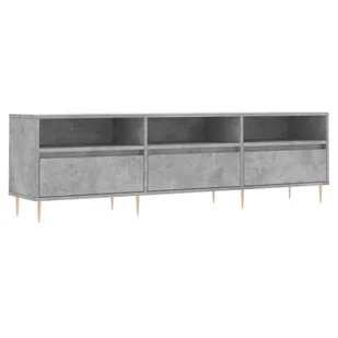 vidaXL Szafka pod TV betonowa szara 150x30x44,5 cm materiał drewnopochodny - Szafki RTV - miniaturka - grafika 1
