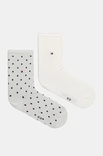 Tommy Hilfiger skarpetki 2-pack damskie kolor biały 100001493 - Skarpetki damskie - miniaturka - grafika 1