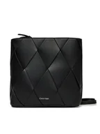 Torebki damskie - Calvin Klein Torebka Ck Woven Square Crossbody K60K612991 Czarny - miniaturka - grafika 1