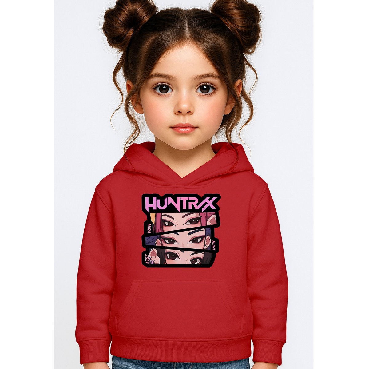 BLUZA DZIECIĘCA KPOP DEMON HUNTERS HUNTRIX 134-140 Z KAPTUREM BAWEŁNIANA