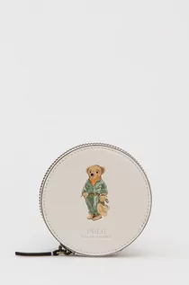Portfele - Ralph Lauren Polo Polo portfel skórzany damski kolor beżowy - grafika 1