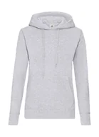 Bluzy damskie - Damska Bluza Z Kapturem Fruit Of The Loom Gruba Heather Grey 2Xl - miniaturka - grafika 1