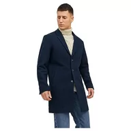 Płaszcze męskie - Bestseller A/S Męski płaszcz wełniany JJEMORRISON Wool Coat SN, Navy Blazer, XL, granatowy blezer - miniaturka - grafika 1