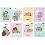 Zeszyty szkolne - 8X ZESZYT A5 32 KARTKI PUSHEEN: 4x KRATKA + 4x TRZY LINIA - miniaturka - grafika 1