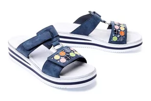 RIEKER V0229-14 blue, klapki damskie - Rieker - Klapki i japonki damskie - miniaturka - grafika 1