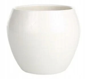 Osłonka ceramiczna na kwiaty kremowa 15 x 13 cm - Donice - miniaturka - grafika 1