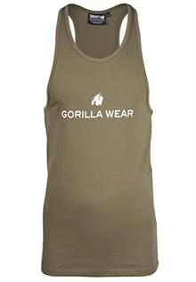 Koszulki sportowe męskie - Gorilla Wear - Carter Stretch Tank Top – czarny – Bodybuilding Sport na co dzień, czas wolny z nadrukiem logo, lekki i wygodny dla optymalnego ruchu z bawełny i elastanu - grafika 1