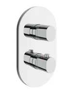 Baterie wannowe i prysznicowe - Ravak Chrome II - Termostatyczna bateria podtynkowa, do 3 odbiorników, chrom X070457 - miniaturka - grafika 1