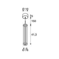 Lampy sufitowe - SLV Lampa wisząca Quimera, możliwość ściemniania, miedziany, salon / jadalnia, aluminium - miniaturka - grafika 1