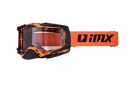 Gogle i okulary motocyklowe - Gogle IMX Dust Graphic Orange/Black Matt + 2 szyby (jasna i ciemna) w zestawie - miniaturka - grafika 1